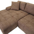 ECKSOFA Braun Lederlook  - Schwarz/Braun, KONVENTIONELL, Kunststoff/Textil (195/286cm) - Ambia Home
