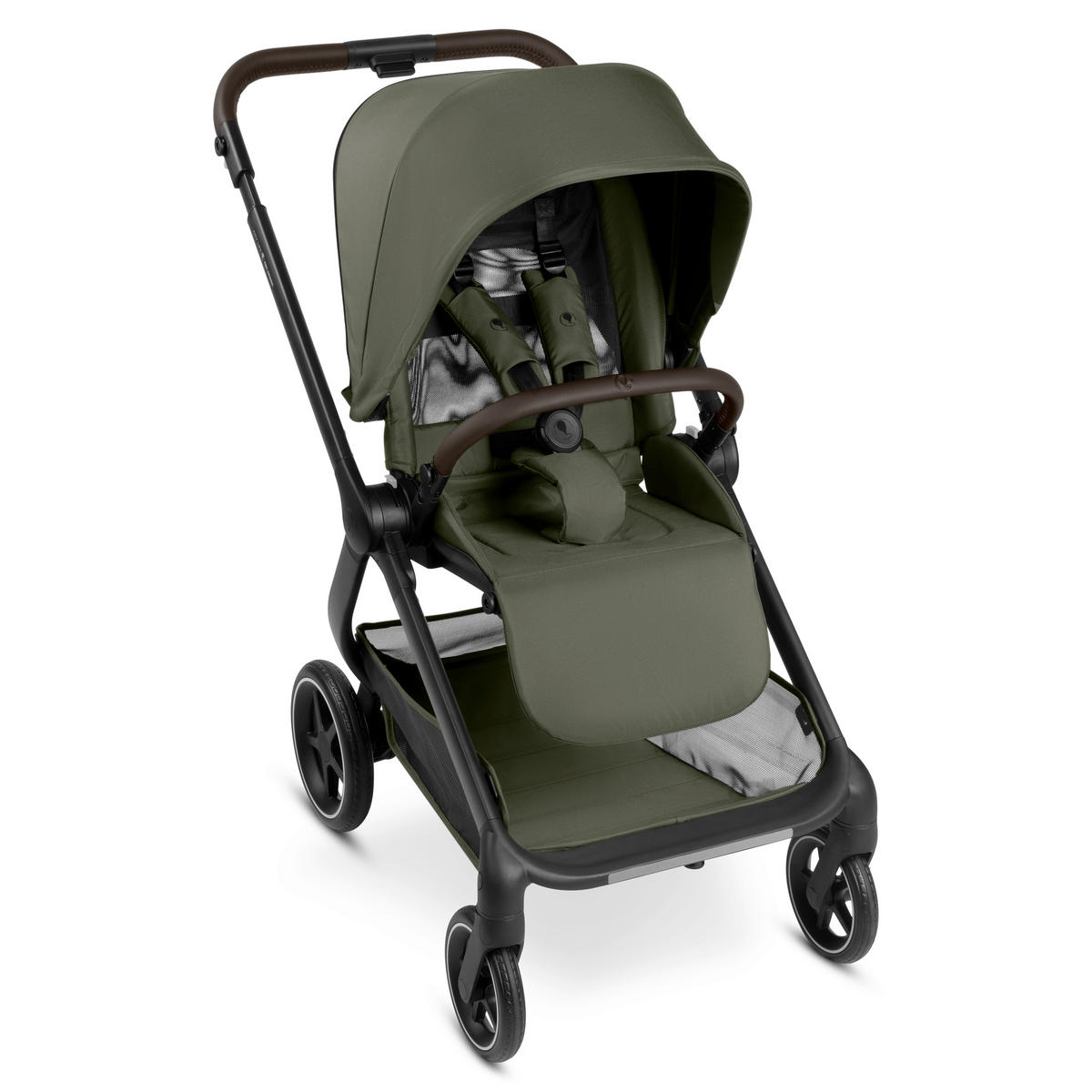 KOMBIKINDERWAGEN  City Life  Avocado  - Schwarz/Olivgrün, Basics, Textil/Metall (82,0/52,0/107,5cm) - ABC Design