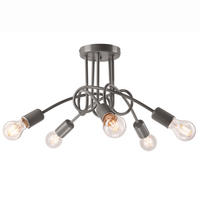 DECKENLEUCHTE Camilla 30/46 cm   - Hellgrau, Basics, Metall (30/46cm)