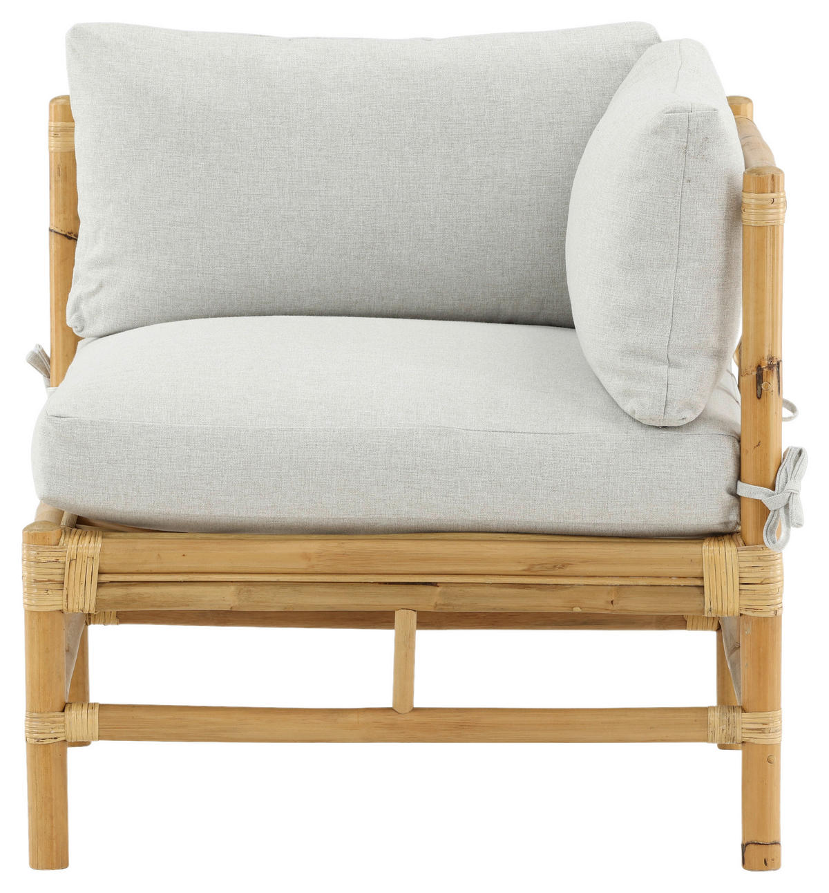 LOUNGEECKTEIL - Hellbraun, KONVENTIONELL, Holz/Textil (75/70/74cm) - Gardenson