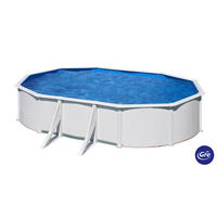 POOL-SET 2024 610/375/120 cm  - Weiß, KONVENTIONELL, Metall (610/375/120cm) - Gre