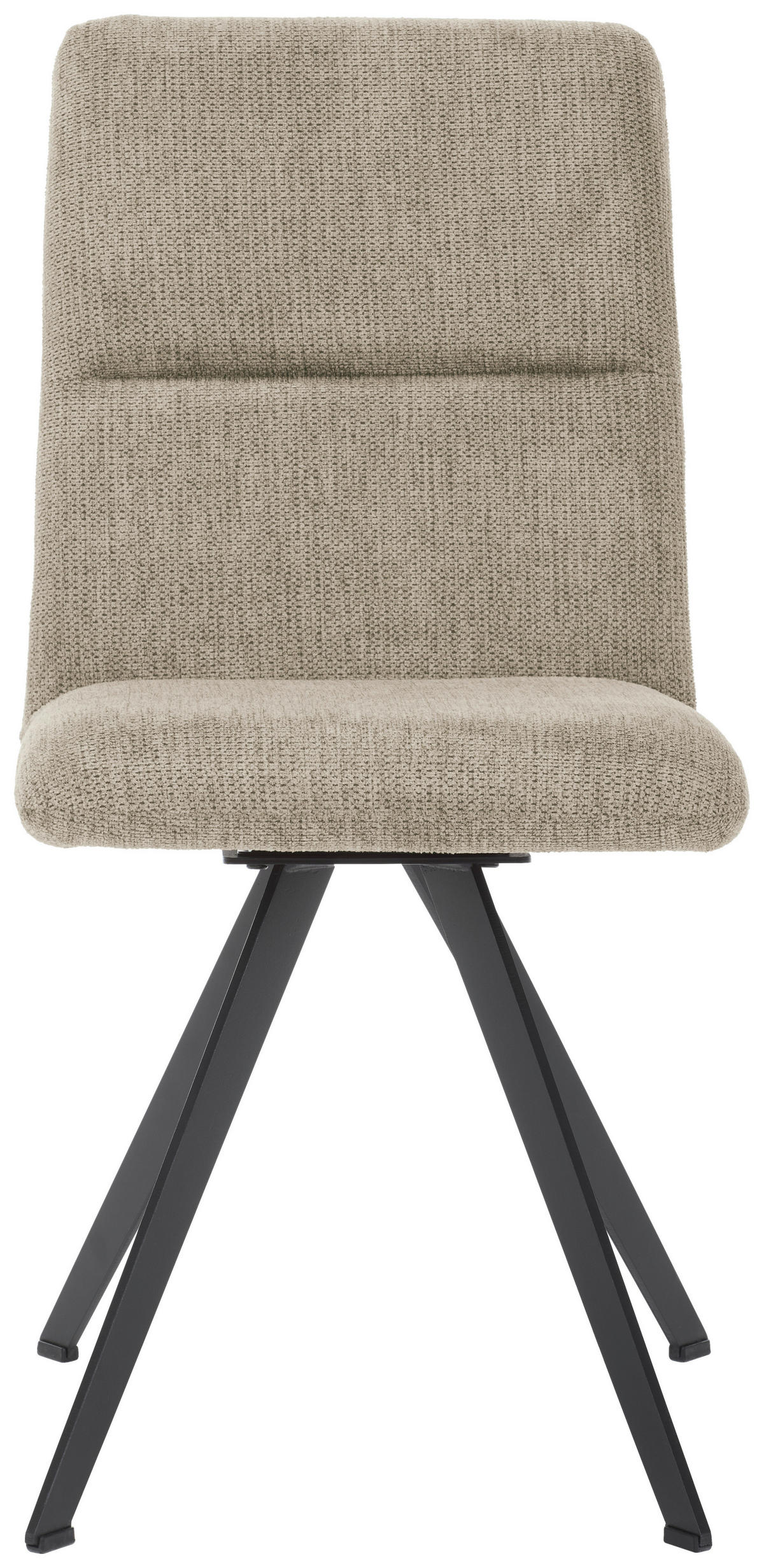 STUHL Webstoff Schwarz, Beige  - Beige/Schwarz, Design, Textil/Metall (46/91/61cm) - Novel