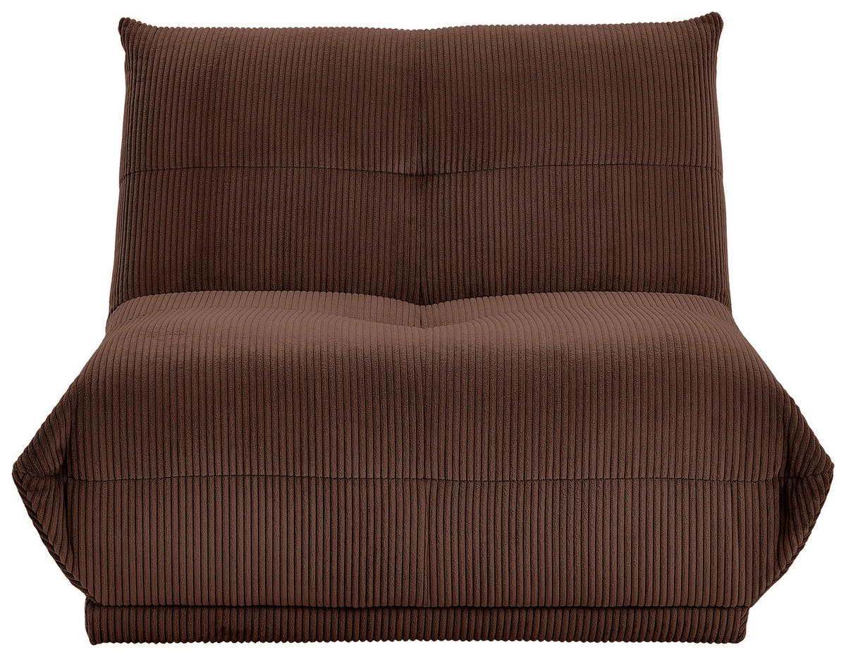 SOFAELEMENT GISELLE Cord Braun  - Braun, Trend, Textil (105/80/112cm) - Livetastic