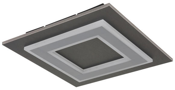DECKENLEUCHTE 24 W 32/32/5,5 cm - Anthrazit/Opal, Design, Kunststoff/Metall (32/32/5,5cm) - Novel
