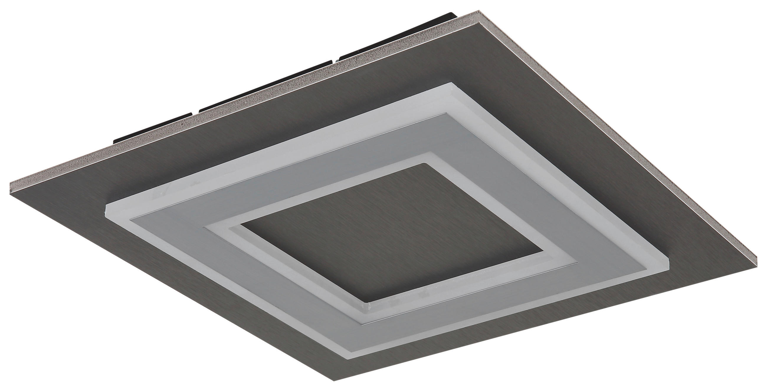 DECKENLEUCHTE 24 W    32/32/5,5 cm  - Anthrazit/Opal, Design, Kunststoff/Metall (32/32/5,5cm) - Novel