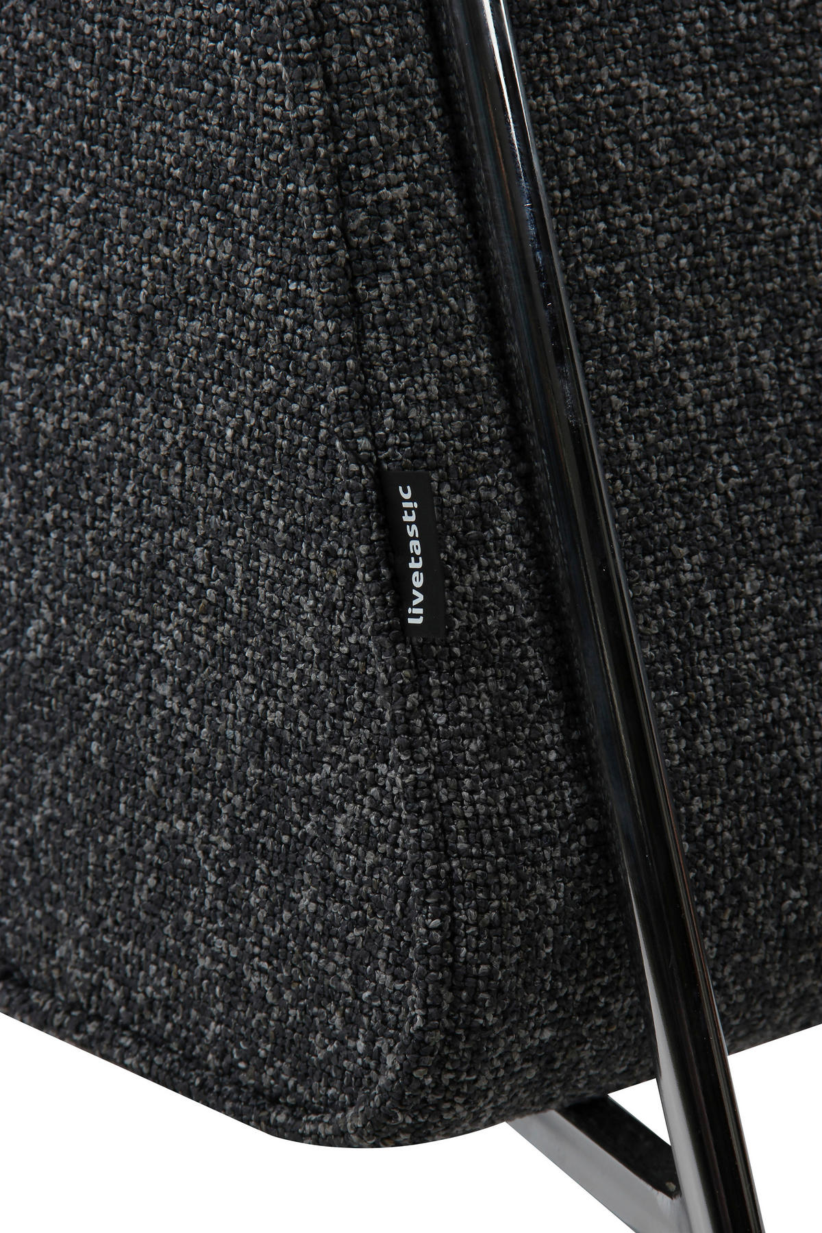 DESIGNSESSEL in Webstoff Dunkelgrau  - Chromfarben/Dunkelgrau, MODERN, Textil/Metall (62/85/65cm) - Livetastic