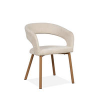 STUHL  in Metall, Textil  - Weiß/Braun, MODERN, Textil/Metall (57/78/61cm) - MID.YOU