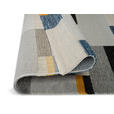 WEBTEPPICH 65/130 cm Palazzo Bloc Blau, Gelb, Grau - Blau/Gelb, LIFESTYLE, Textil (65/130cm) - Novel