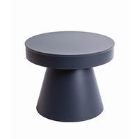 BEISTELLTISCH 50/50/40 cm Graphitfarben rund  - Graphitfarben, Design, Metall (50/50/40cm)