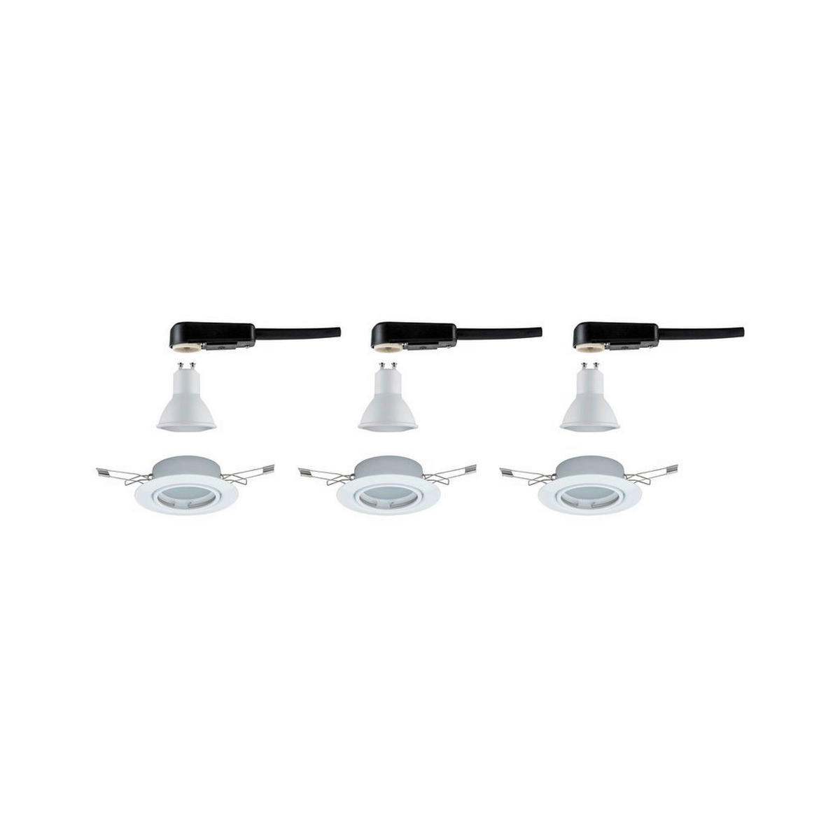 LED-EINBAUSPOT SET 9 cm  - Weiß, Basics, Metall (9cm) - Paulmann