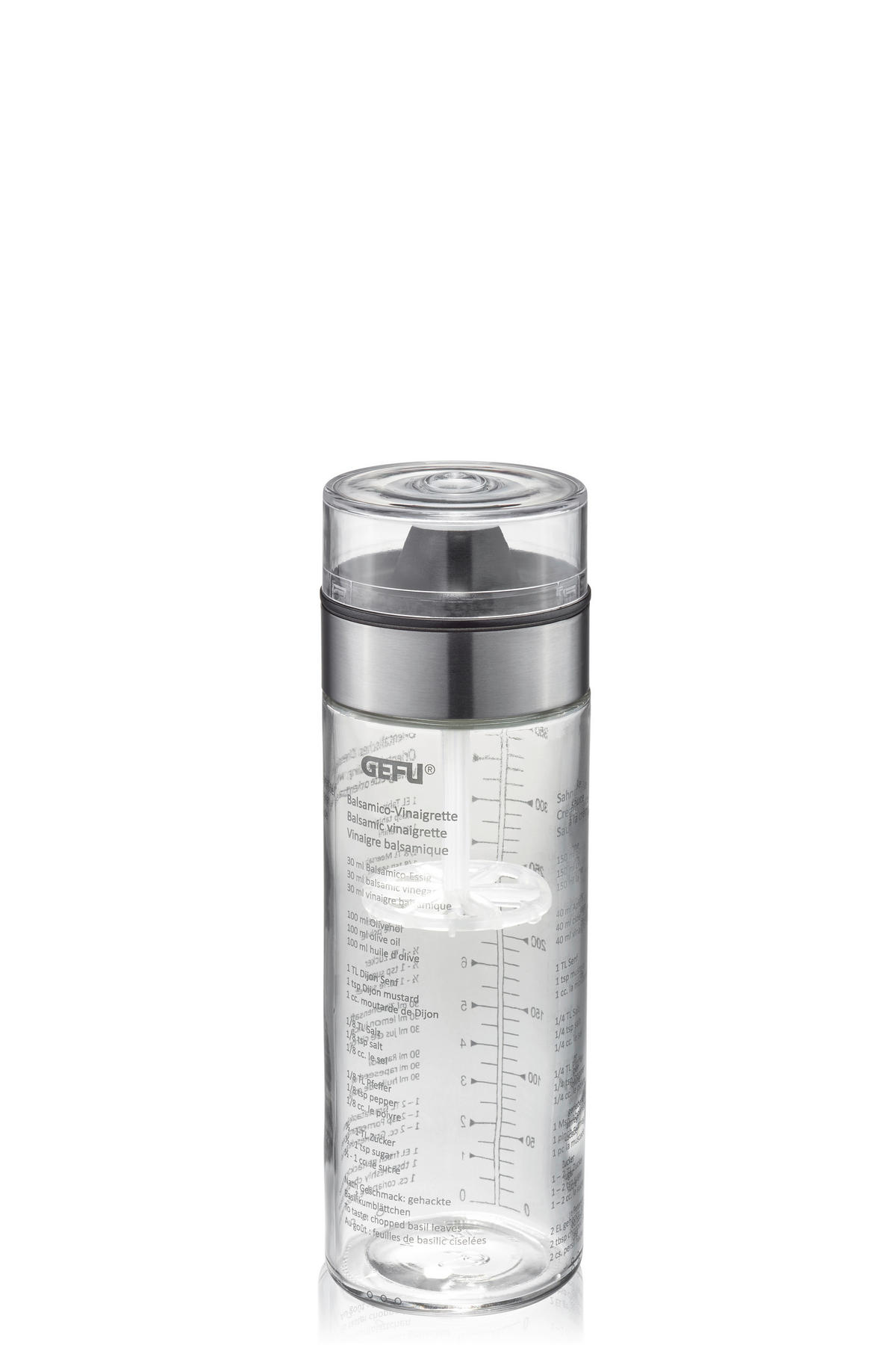 DRESSINGSHAKER - Edelstahlfarben/Transparent, Konventionell, Glas/Kunststoff (6,7/20,3cm) - Gefu