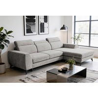 ROHOVÁ SEDAČKA, textil, cappuccino - černá/cappuccino, Basics, kov/textil (264/191cm) - Livetastic