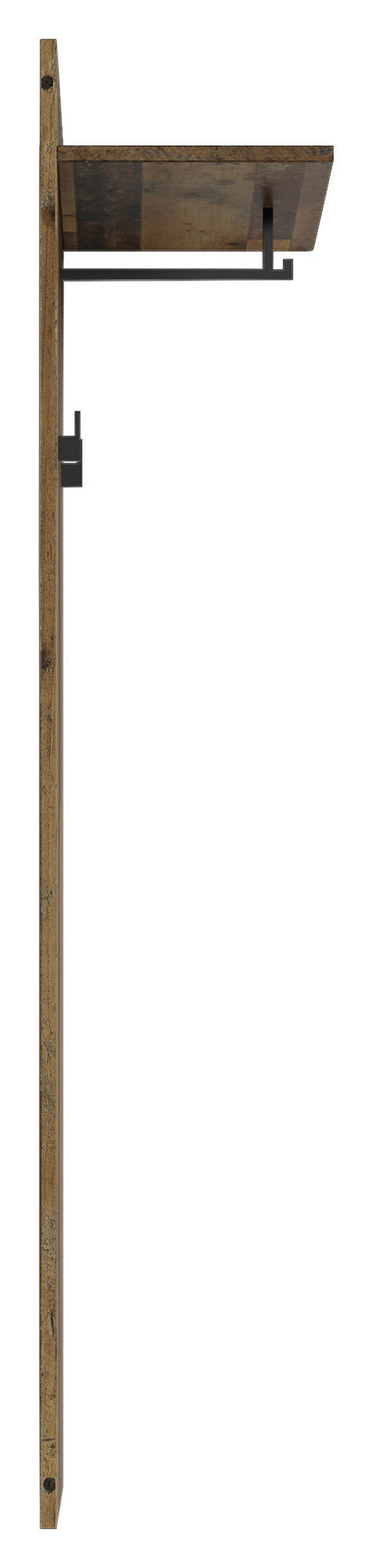 GARDEROBENPANEEL  in 48/140/28 cm  - Alteiche/Schwarz, LIFESTYLE, Holzwerkstoff (48/140/28cm) - MID.YOU