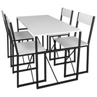 ESSTISCH Schwarz, Weiß rechteckig   - Schwarz/Weiß, Design, Holzwerkstoff/Metall (120/52,7/84,7cm) - MID.YOU