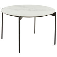 COUCHTISCH 83/83/42 cm rund Schwarz, Weiß  - Schwarz/Weiß, Design, Keramik/Metall (83/83/42cm) - Venjakob