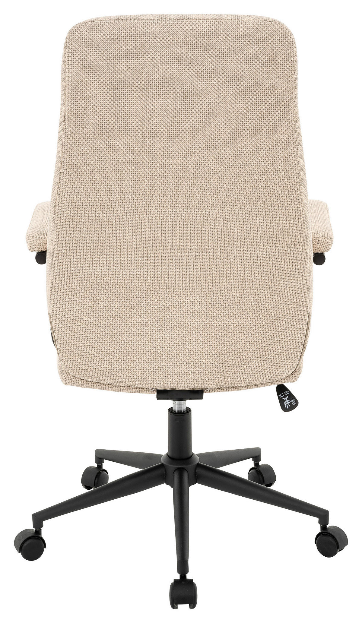 CHEFSESSEL Webstoff Creme, Schwarz  - Creme/Schwarz, MODERN, Kunststoff/Textil (60/106-114/65cm) - MID.YOU