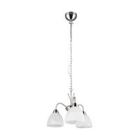 HÄNGELEUCHTE 43/150 cm  - Weiß/Nickelfarben, KONVENTIONELL, Glas/Metall (43/150cm)