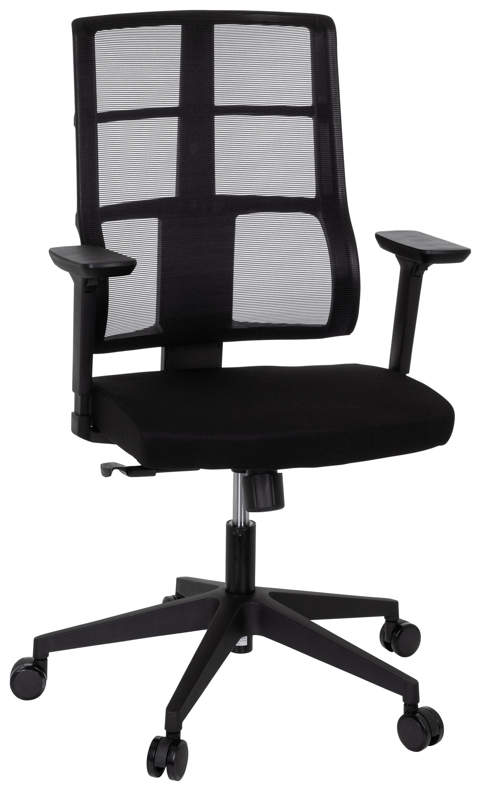 DREHSTUHL  in Netzbespannung, Flachgewebe Schwarz  - Schwarz, MODERN, Kunststoff/Textil (65/124/60cm) - MID.YOU