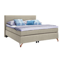 BOXSPRINGBETT 120/200 cm  in Beige  - Beige/Kupferfarben, Design, Textil/Metall (120/200cm) - Esposa
