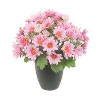 KUNSTBLUME  - Pink/Schwarz, LIFESTYLE, Papier/Kunststoff (22cm)