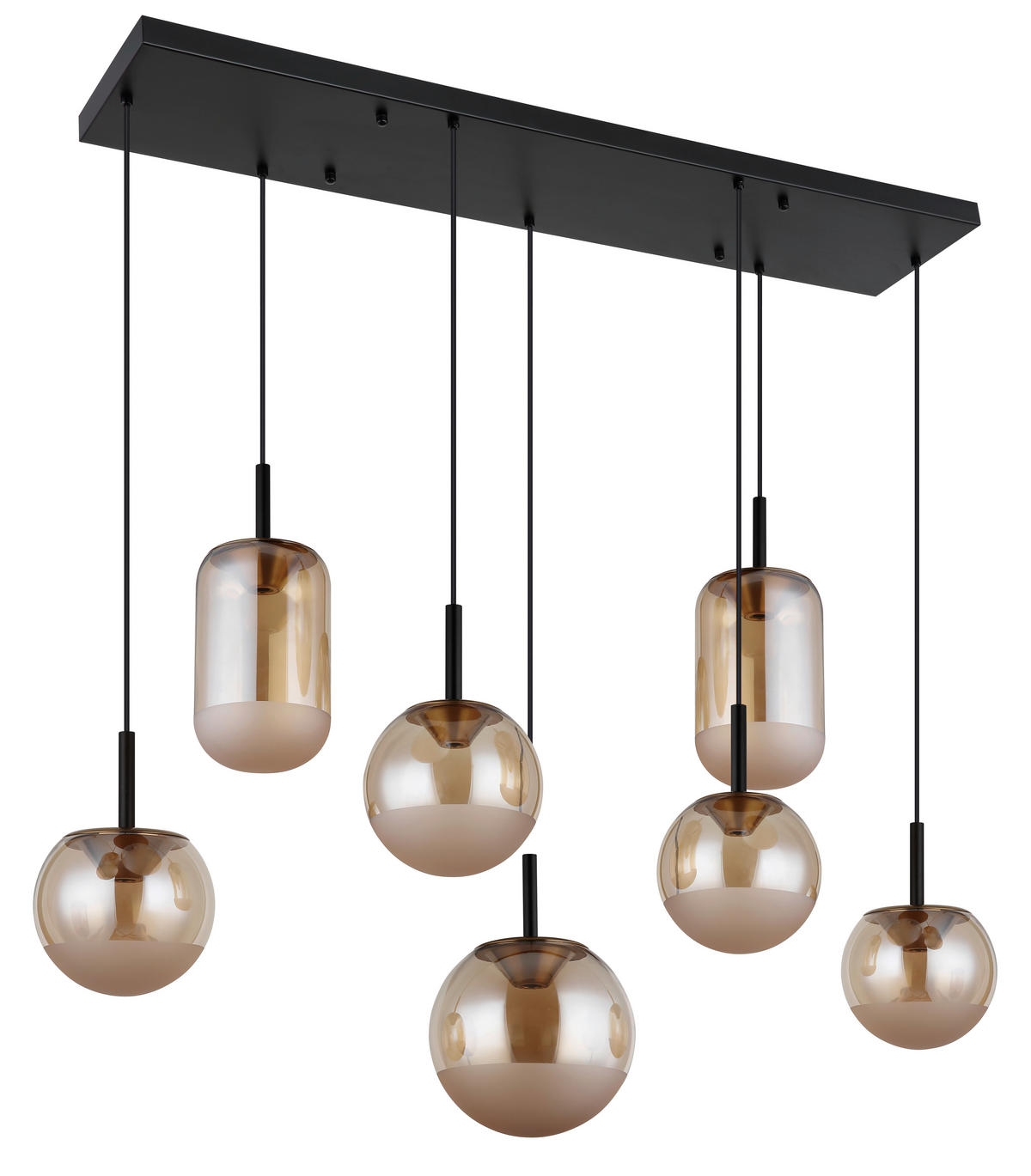 LED SVJETILJKA VISEĆA    136/41/130 cm    SEVERIN  - narančasta/boje mjeda, Konvencionalno, staklo/metal (136/41/130cm)