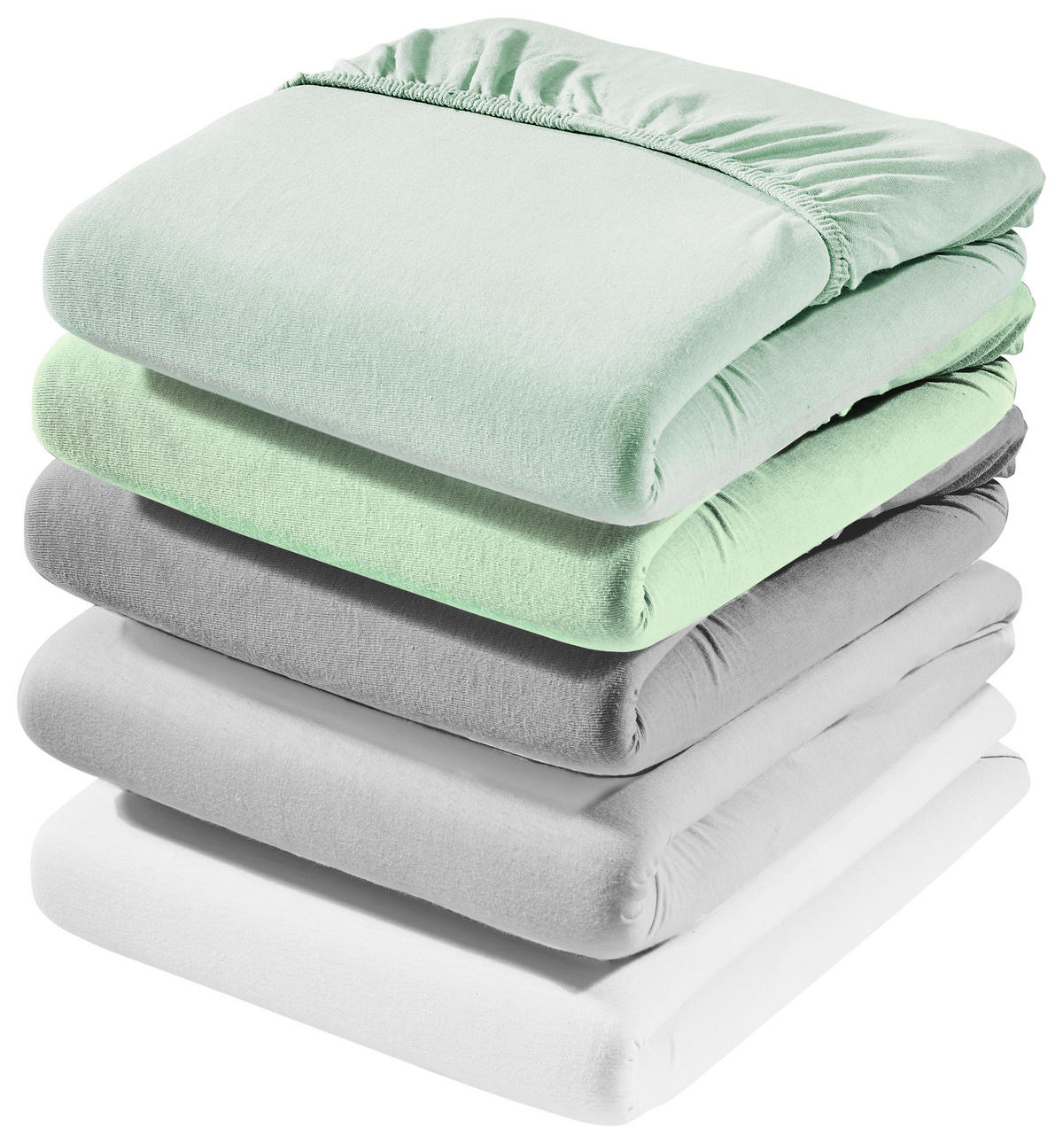 SPANNBETTTUCH FLORENZ Jersey  - Weiß, Basics, Textil (90-100/200-220cm) - Novel