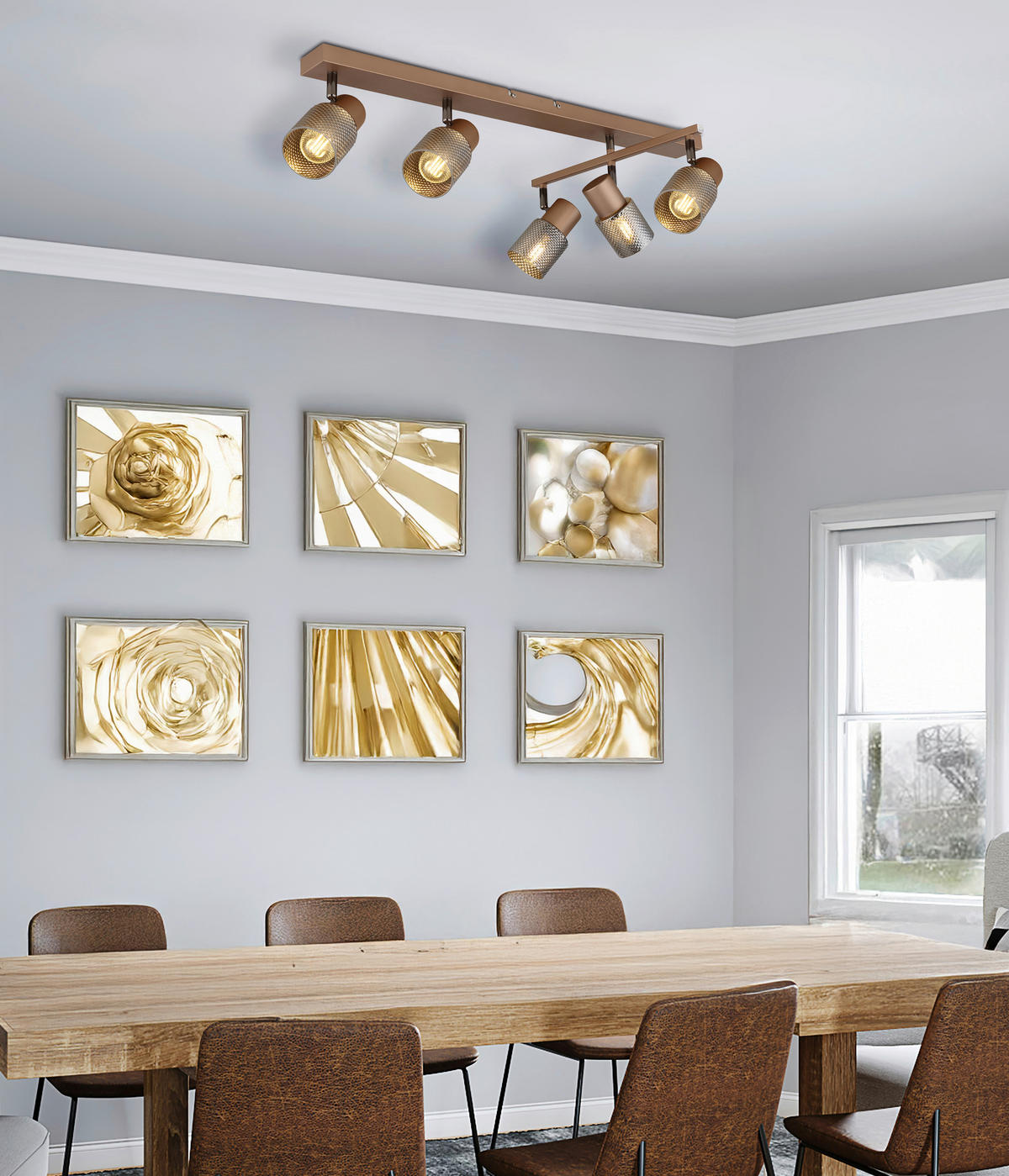 STRAHLER 85/49,5/12 cm   - Schwarzchrom/Braun, Design, Glas/Metall (85/49,5/12cm) - Globo