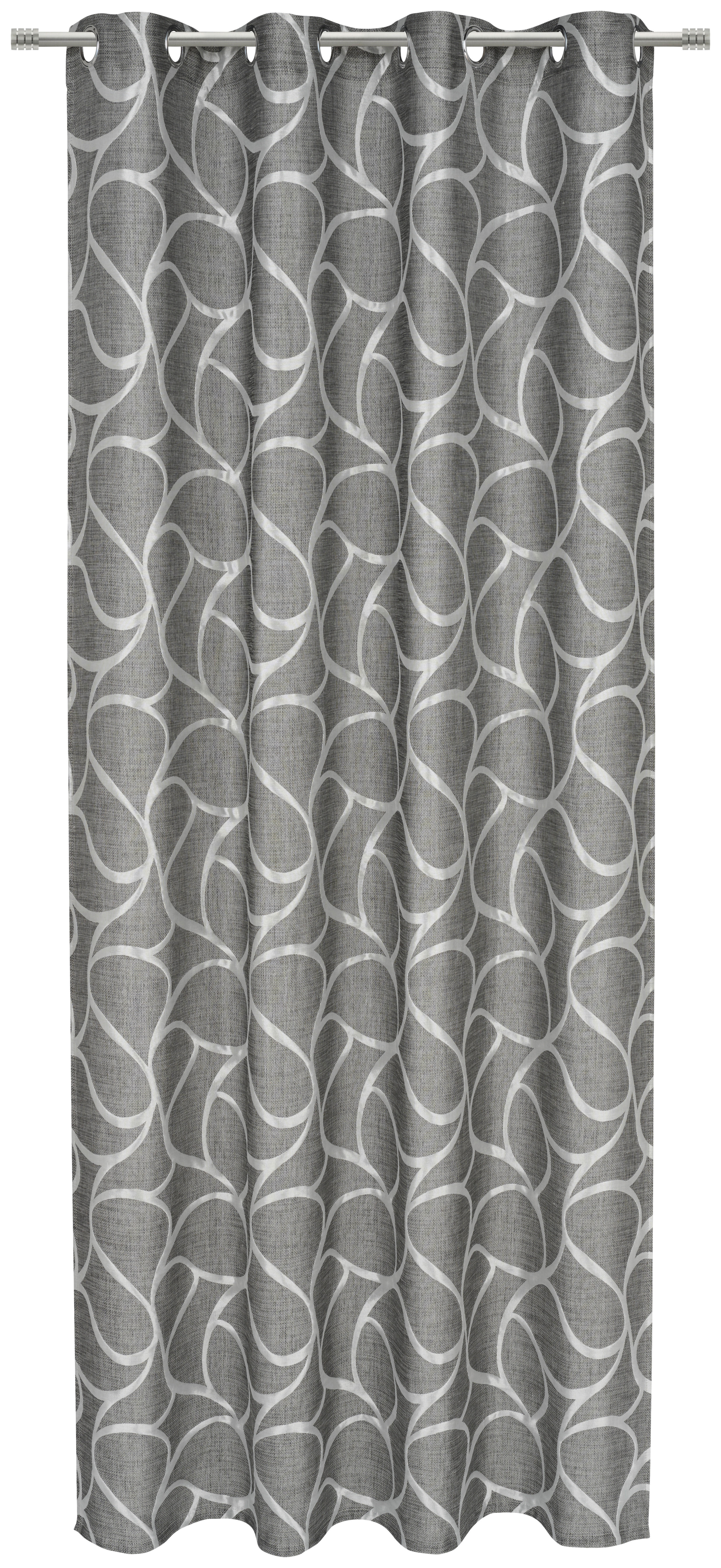 ÖSENSCHAL blickdicht 140/245 cm   - Grau, Design, Textil (140/245cm) - Esposa