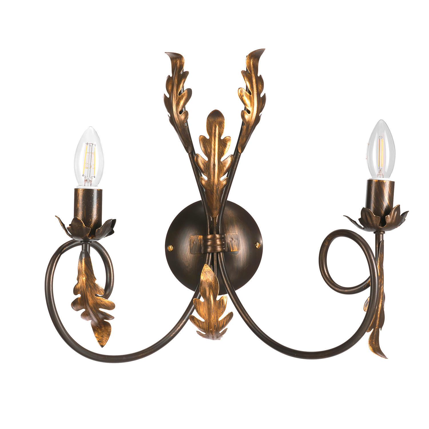 WANDLEUCHTE Gretel 40/25/40 cm   - Cognac, KONVENTIONELL, Metall (40/25/40cm)