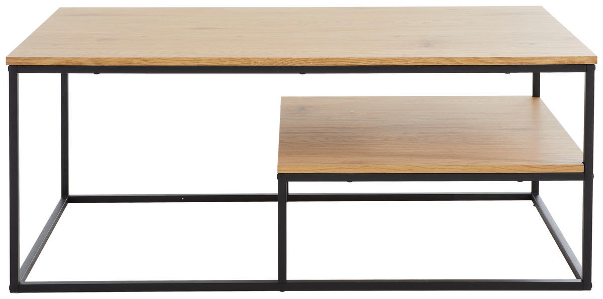 KONFERENČNÍ STOLEK, černá, barvy dubu, kov, kompozitní dřevo, 110/60/45 cm - černá/barvy dubu, Moderní, kov/kompozitní dřevo (110/60/45cm) - MID.YOU