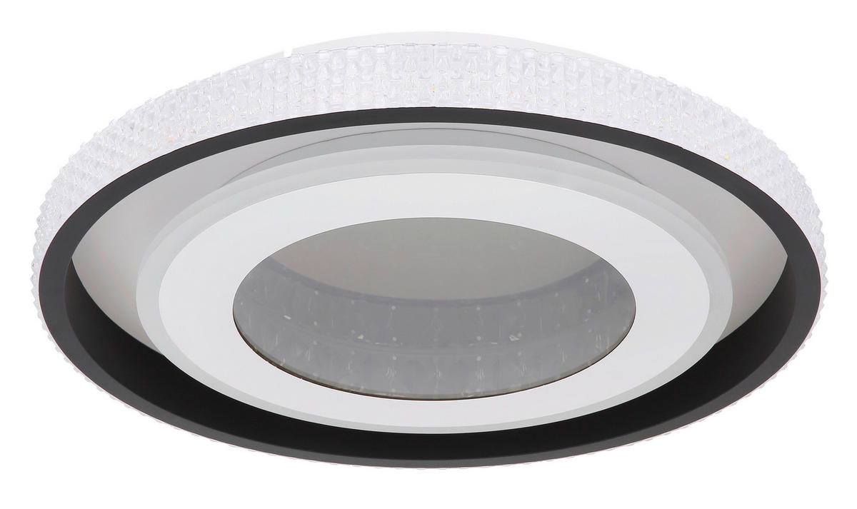 DECKENLEUCHTE 50/8 cm   - Klar/Opal, Basics, Kunststoff/Metall (50/8cm) - Globo