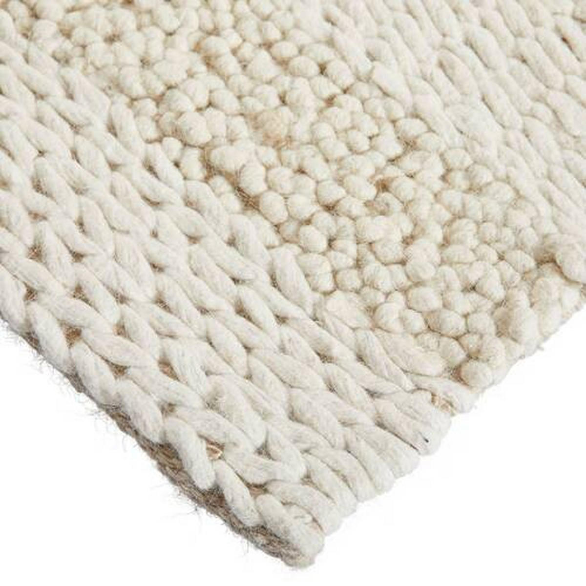 HANDWEBTEPPICH 80/150 cm Nordic Stripes Creme  - Creme, Natur, Textil (80/150cm) - Linea Natura