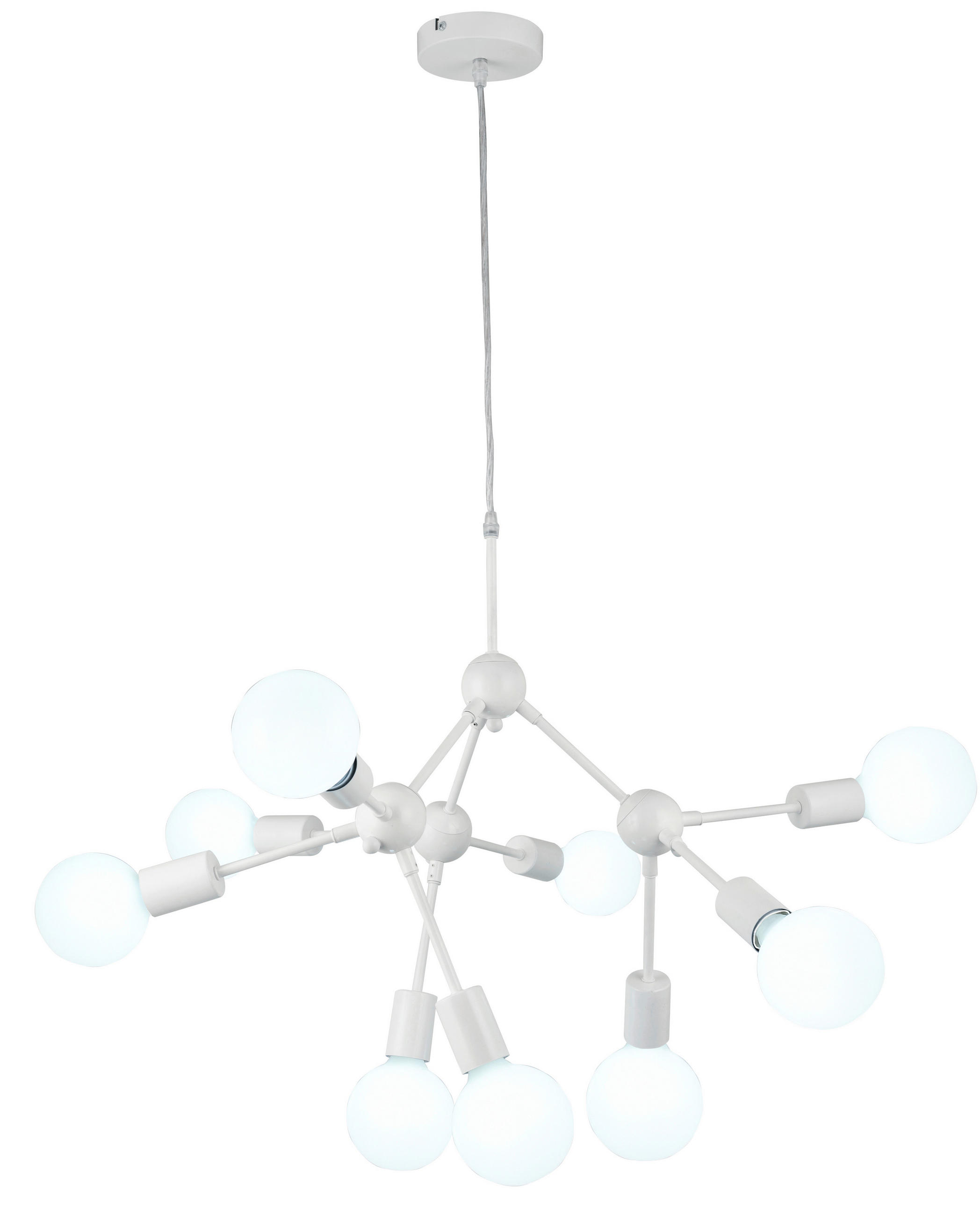 VISEČA SVETILKA          66 cm     - bela, Trend, kovina (66cm) - Rabalux