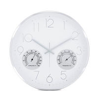 WANDUHR Silberfarben, Weiß  - Silberfarben/Weiß, Basics, Metall (35cm)