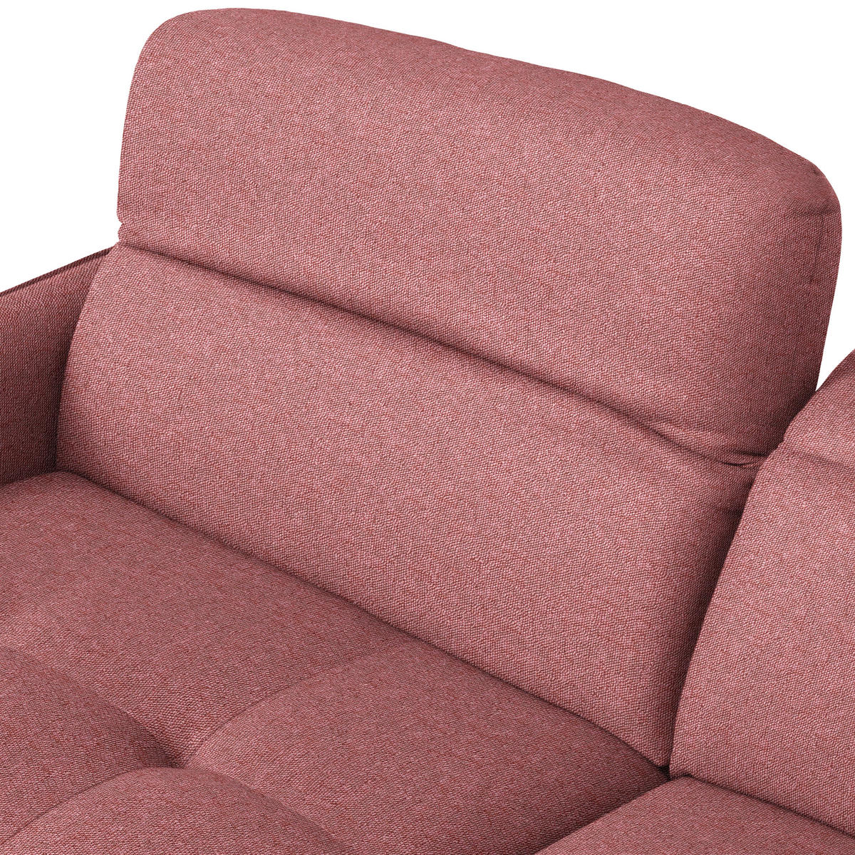 ECKSOFA MANTA in Flachgewebe Koralle  175/246 cm  - Koralle/Schwarz, Design, Textil/Metall (175/246cm) - Celina