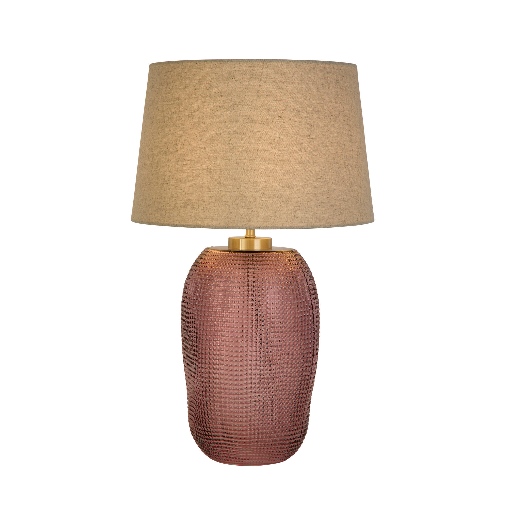TISCHLEUCHTE Amethyst 33/33/37,5 cm  - Chromfarben/Pink, Design, Metall (33/33/37,5cm)