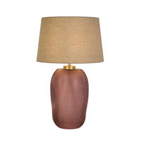 TISCHLEUCHTE Amethyst 33/33/37,5 cm  - Chromfarben/Pink, Design, Metall (33/33/37,5cm)