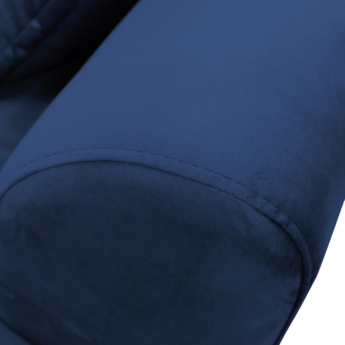 ECKSOFA Royalblau Velours  - Blau/Royalblau, Design, Textil/Metall (277/187cm) - Livetastic