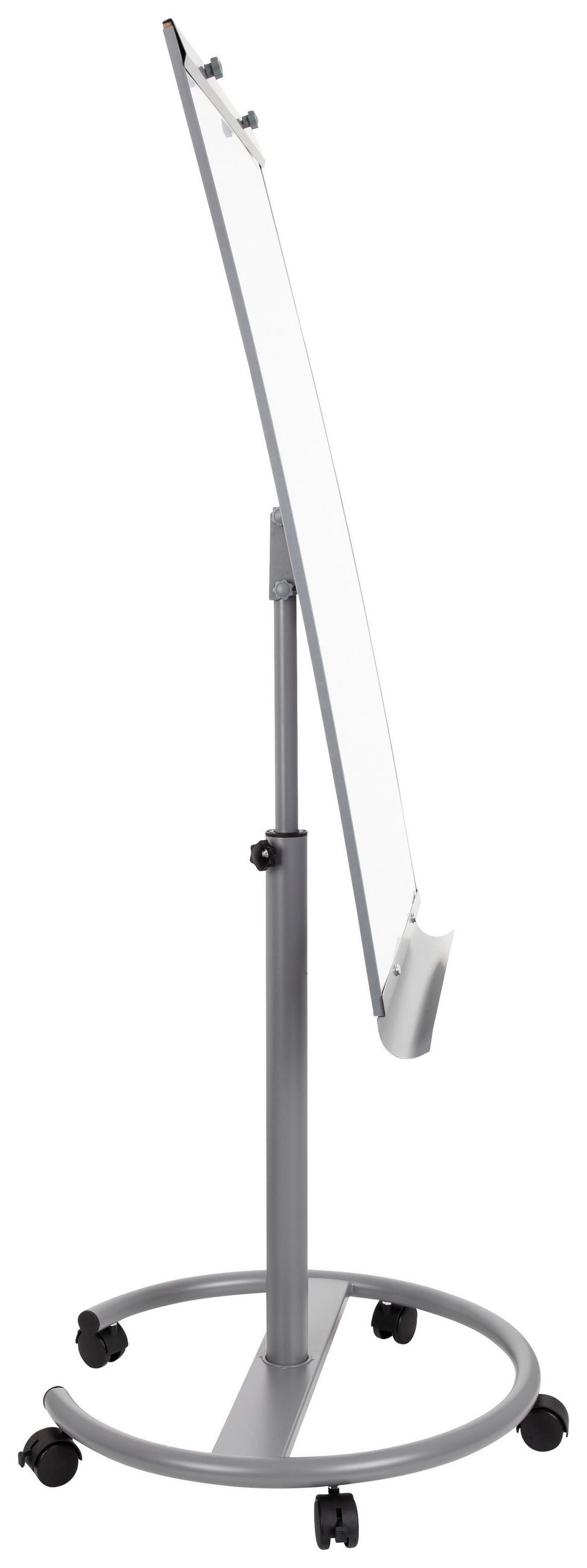 WHITEBOARD Metall Silberfarben, Weiß  - Silberfarben/Weiß, Basics, Kunststoff/Metall (65,5/133-190/60cm) - MID.YOU