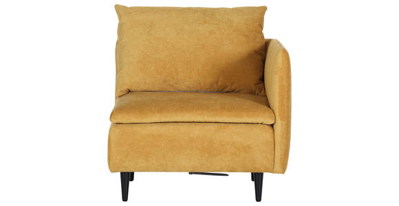 SOFAELEMENT Flachgewebe Senfgelb - Senfgelb/Schwarz, KONVENTIONELL, Holz/Textil (83/72/83cm) - Carryhome
