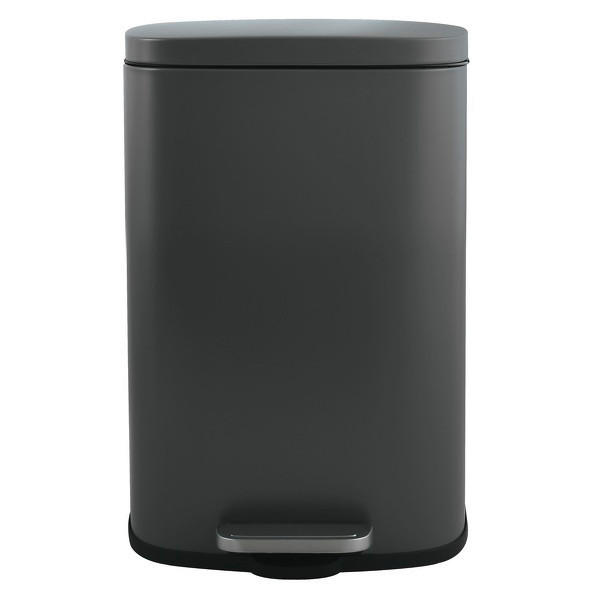 TRETEIMER 30 L  - Dunkelgrau/Schwarz, Basics, Kunststoff/Metall (34,3/23,5/62,9cm) - Spirella