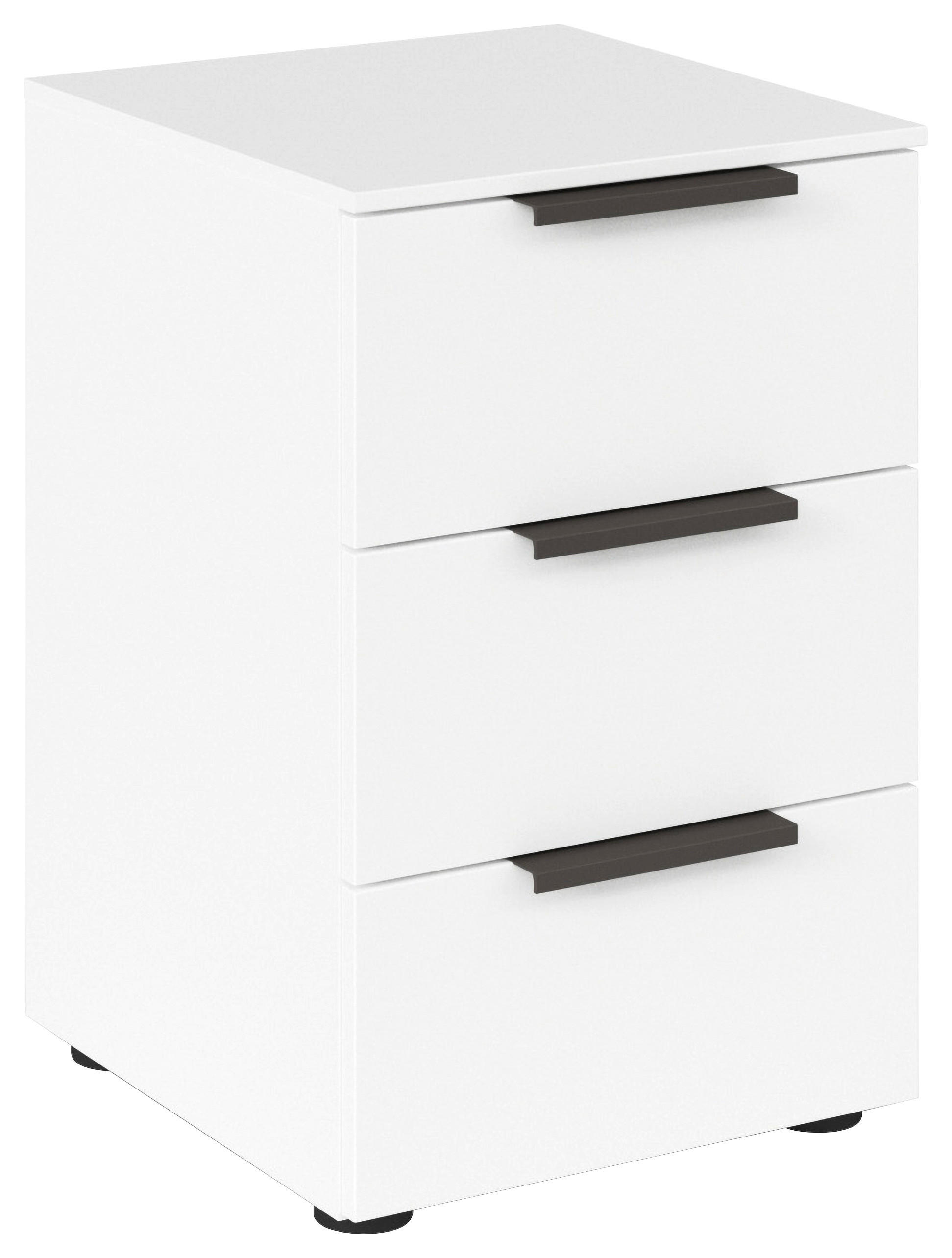 SÄNGBORD i grafitfärgad, vit - vit/grafitfärgad, Modern, metall/trämaterial (40/61/42cm) - Rauch Möbel