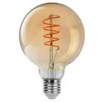 LED-SIJALKA S SVETILNO NITKO   //// - barve jantarja, Basics, steklo (9.5/13.8cm)
