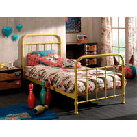 KINDER-/JUNIORBETT - Gelb, ROMANTIK / LANDHAUS, Holzwerkstoff/Metall (90/200cm) - Vipack
