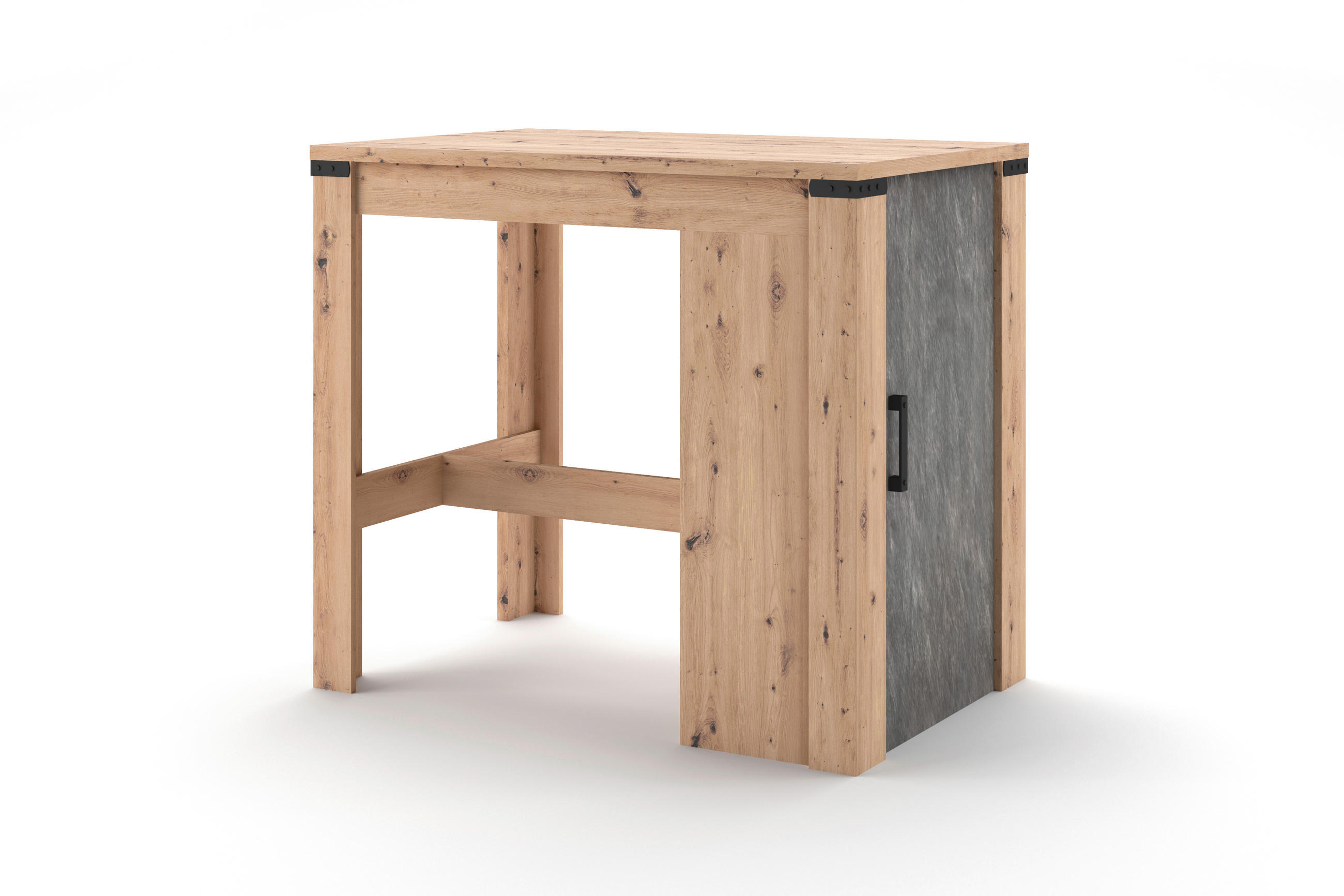 BÁRELEM Artisan tölgy, palaszürke  - fekete/Artisan tölgy, Basics, műanyag/faalapú anyag (115/103/75cm) - Hom`in