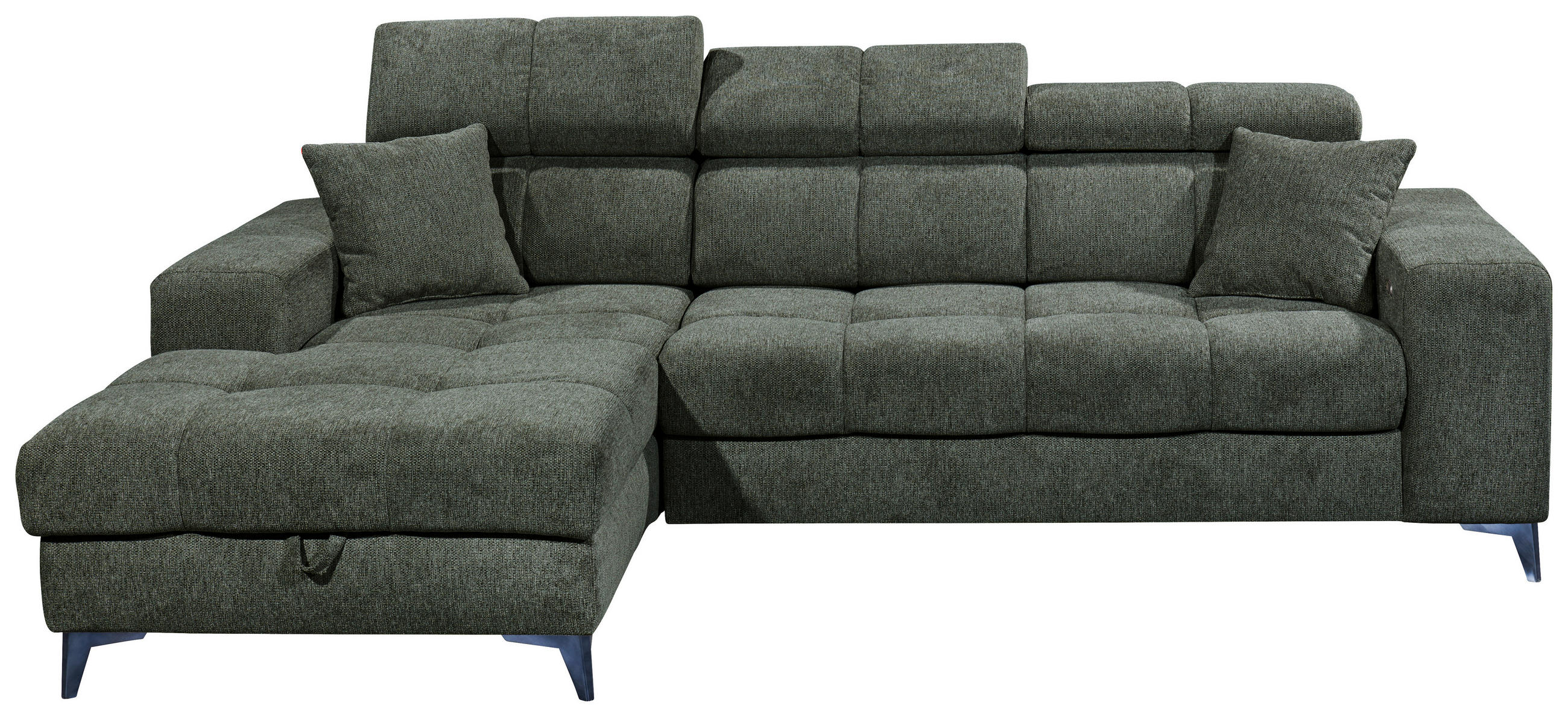 KUTNA GARNITURA tekstil  tamno zelena   - tamno zelena/crna, Konvencionalno, tekstil/plastika (172/268cm) - MID.YOU