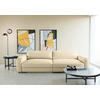 BIGSOFA in Cord Weiss  - Weiss/Schwarz, Modern, Kunststoff/Textil (264/84/125cm) - Trendmanufaktur