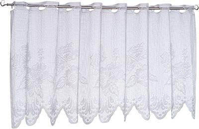 Kurzgardine Transparent Lace BxL: 150x50 cm Blumenmotiv