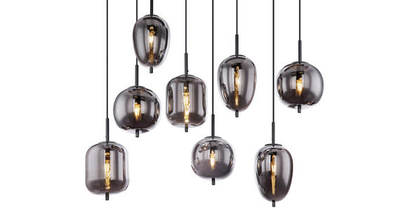 HÄNGELEUCHTE 94/34/120 cm   - Schwarz, Design, Glas/Metall (94/34/120cm) - Dieter Knoll