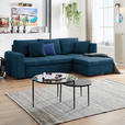 ECKSOFA  in Webstoff Blau  238/158 cm  - Blau/Schwarz, Design, Kunststoff/Textil (238/158cm) - Xora